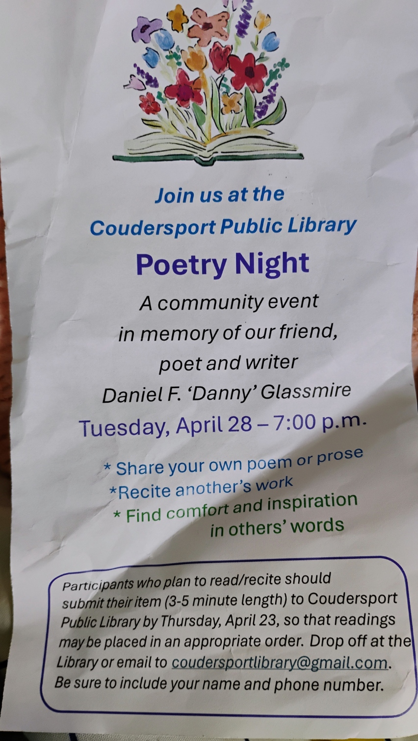 COUDERSPORT LIBRARY POETRY NIGHT