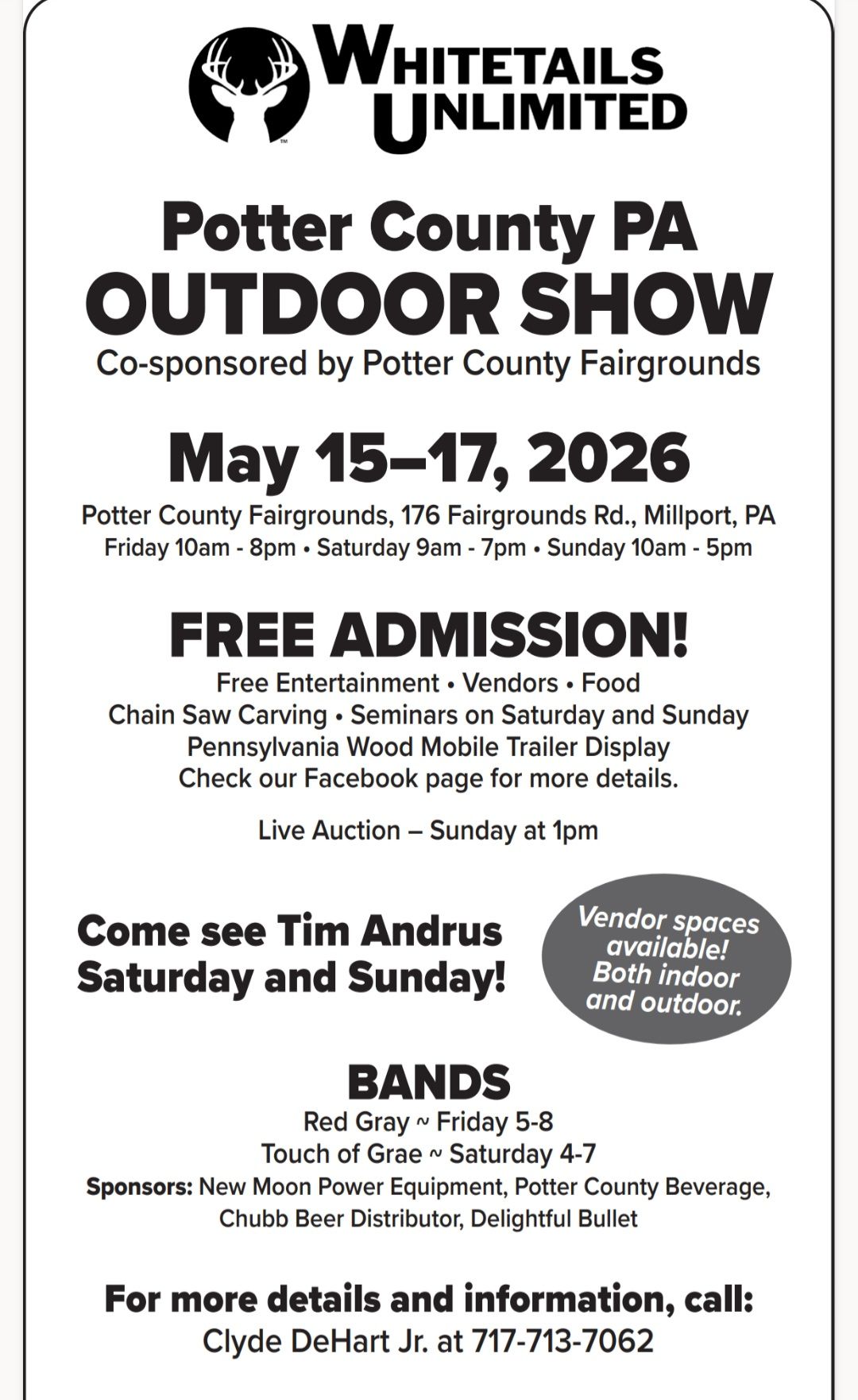 POTTER COUNTY OUTDOOR SHOW COMING SOON