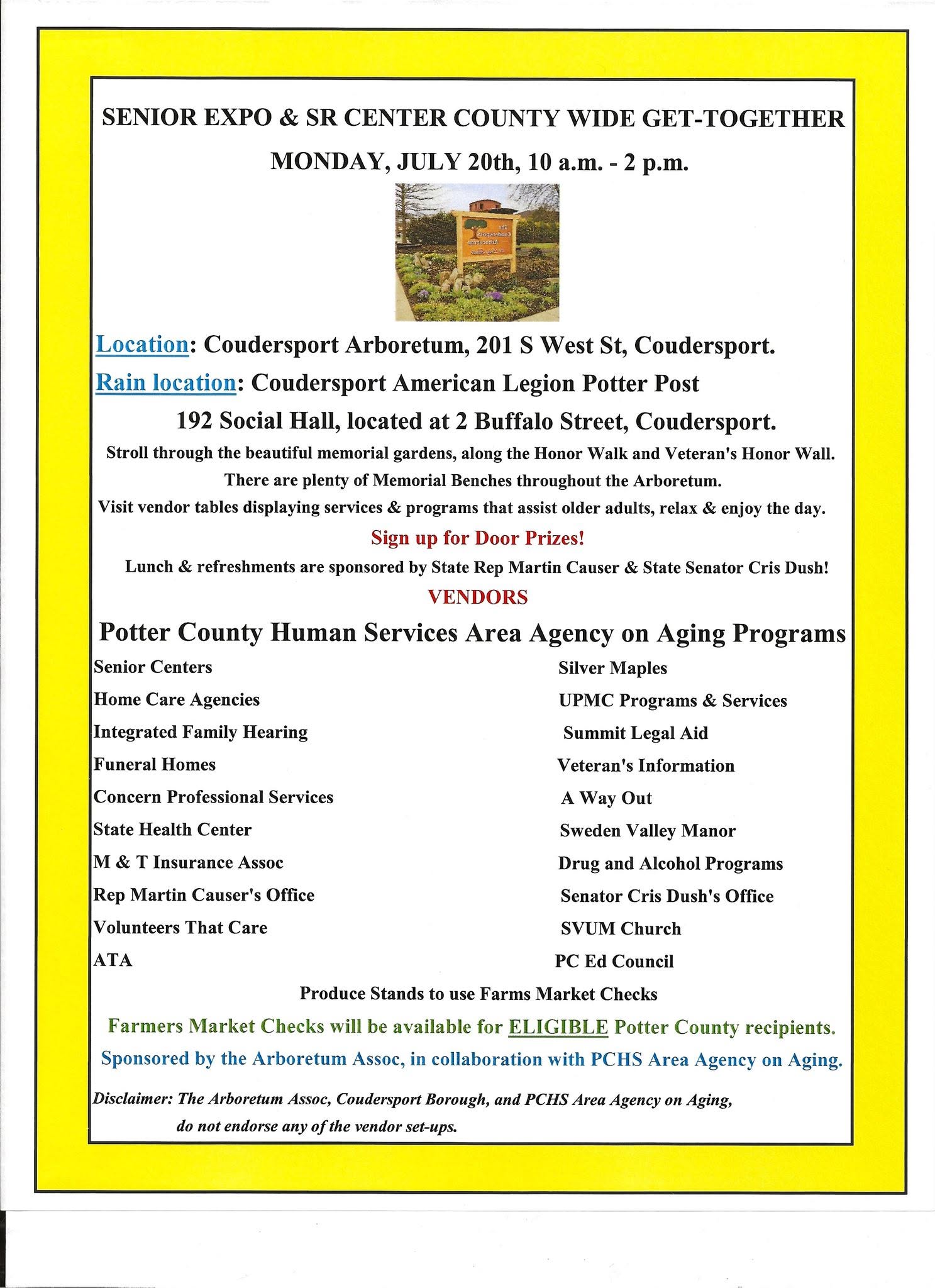 SENIOR CENTER EXPO AND COUNTY-WIDE GET-TOGETHER!