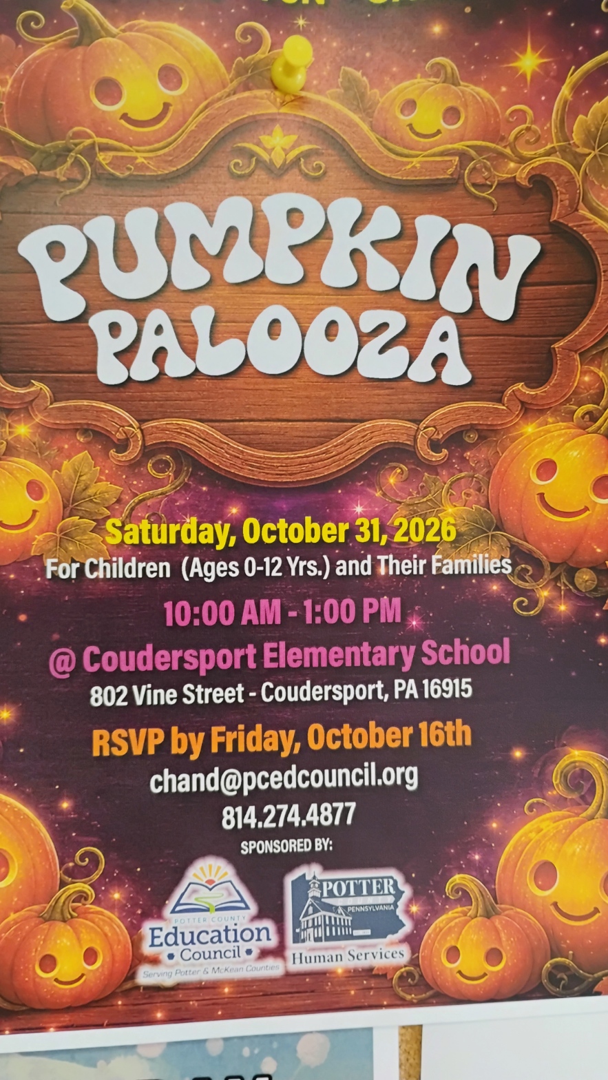 PUMPKIN PALOOZA AT COUDERSPORT ELEMENTARY SCHOOL!